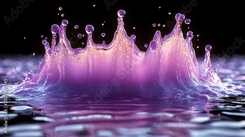 Water erupts in vibrant colors captivating viewers with its beauty and energy