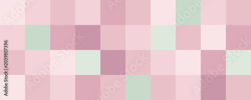 Pastel Pixel Art Checkerboard Background with Pink and Sage Green Squares Retro Grid Pattern