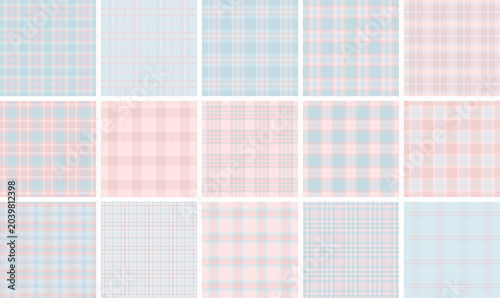 Photos Plaid pattern set tailored for UI mockups and wireframes