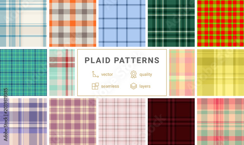 Photos Seasonal tartan bundle for New Year marketing kits