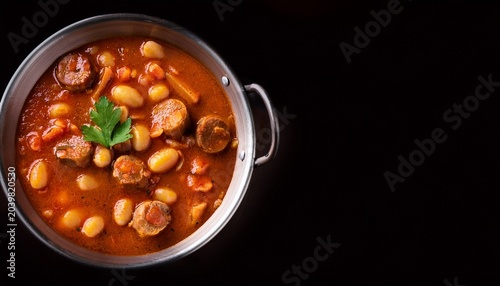 traditional catalan dish of cargols a la llauna on a metal plate