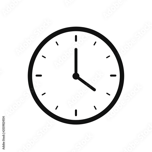 Minimalist Clock Face Showing Time.