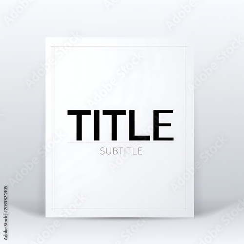 Minimalist Design with Title and Subtitle Text.