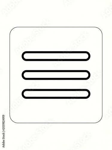 Minimalist Hamburger Menu Icon.