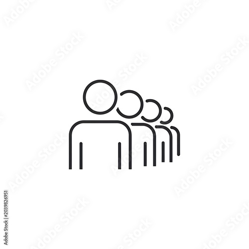 Minimalist Line Art People Group.