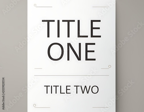 Minimalist Typography Poster with Two Titles.