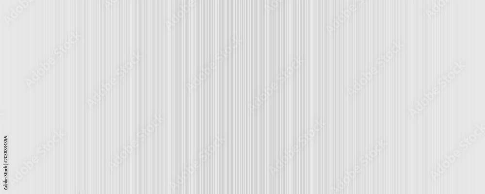 Fototapeta premium Minimalist light gray and white abstract background filled with dense parallel vertical straight lines creating a subtle stripe pattern or barcode texture