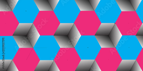 Fotografie A sophisticated abstract geometric background featuring a seamless modular grid of 3D isometric cubes covering the entire canvas