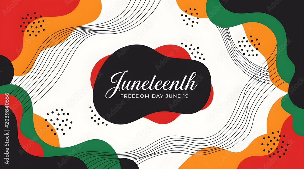 Fototapeta premium Celebration of Juneteenth with vibrant colors and cultural pride in a festive setting