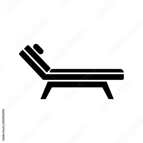 Quadro su tela Chaise lounge chair icon depicts a classic piece of furniture designed for relaxation, comfort, and leisure in a modern outdoor or indoor living space