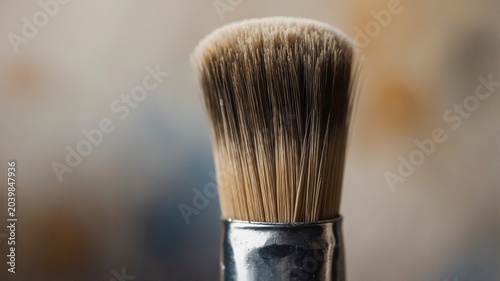Detailed macro photography of painting brushes capturing texture, color, and form — ideal for artistic and design backgrounds.