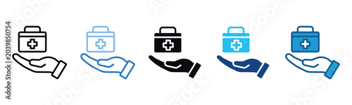 Treatment Icon Set Multiple Style Of