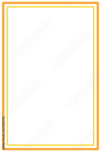 Abstract border. Double frame on white background