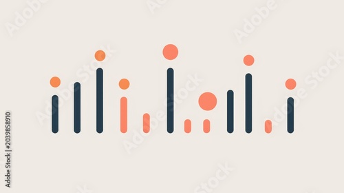 Minimal Bar Chart Icon Pattern