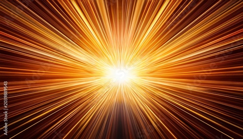 Shiny Sun Ray Background With Luminous Radial Beams And Glowing Center Creating Bright Energetic Backdrop For Modern Promotional Graphics