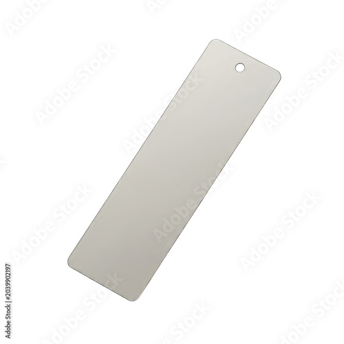Neutral color bookmark with hole isolated on transparent background high quality professional detailed modern elegant stylish