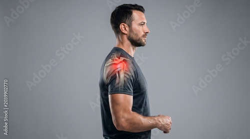 Shoulder Arthritis and Rotator Cuff Pain Healthcare Medical Concept