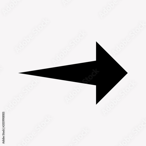 Black right-pointing arrow on a plain white background.