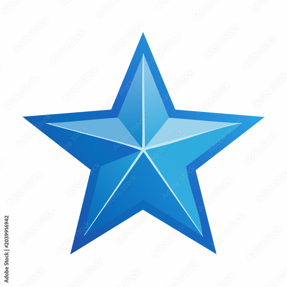 Obraz premium Blue Star Icon