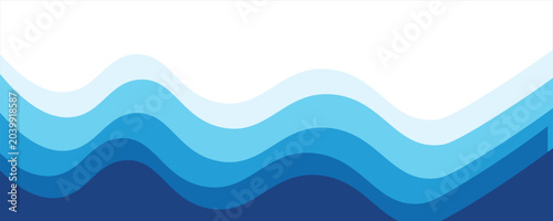Photography Seamless sea waves layered vector background
