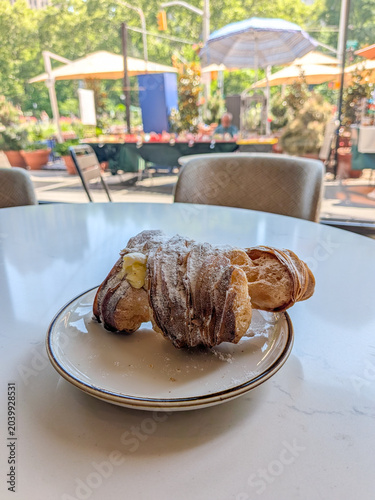 Italian Lobster tail pastry at a cafe