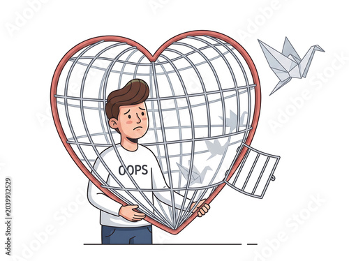 Creative professional designing digital concept inside glowing heart with futuristic inspiration and artistic flair