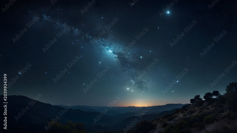 Fototapeta premium Cinematic Starfield Galaxy Background