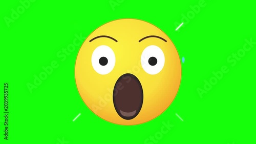 surprised shocked face emoji green screen reaction effect