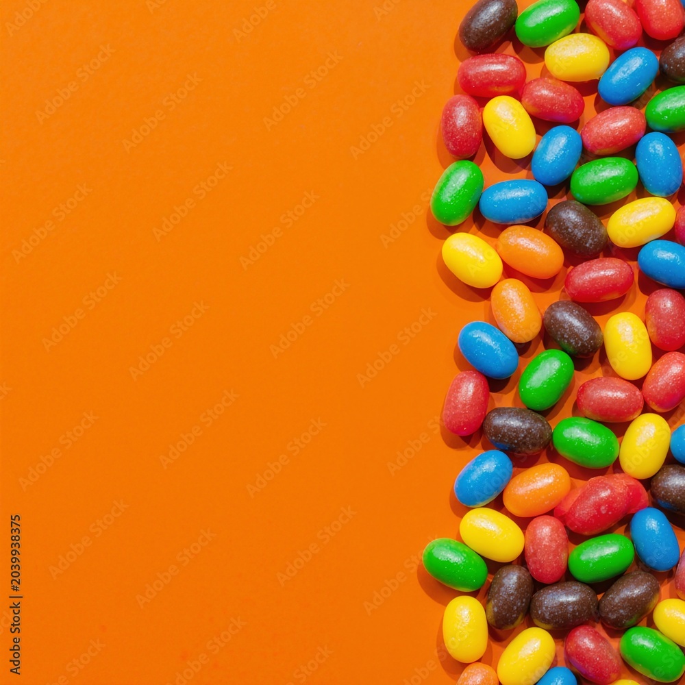 Obraz premium Close up of multi colored jelly beans candy