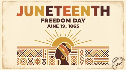 Vintage Retro Juneteenth Freedom Day Poster