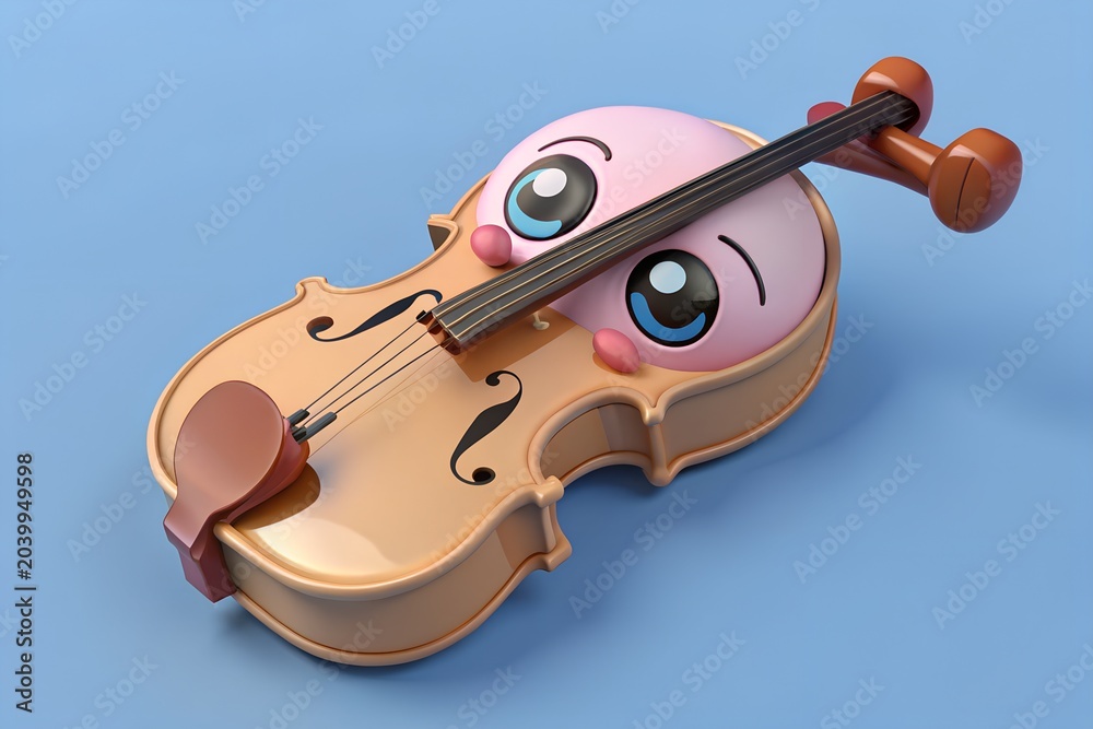 Fototapeta premium violin and bow on white background