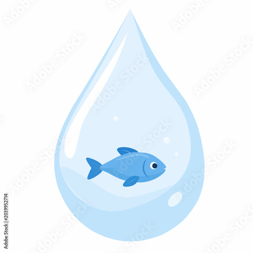 Tableau sur toile A precious droplet encapsulating vital aquatic existence showcasing delicate eco