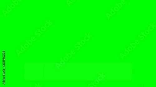White empty notification bar appearing on green screen background for customizable social media pop up alerts UI design