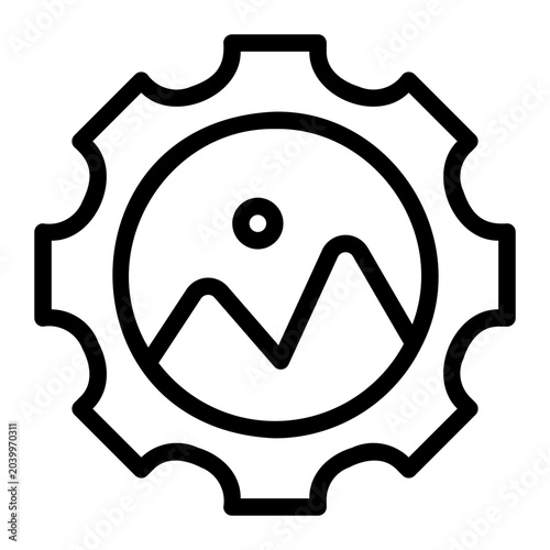 photo editing line icon