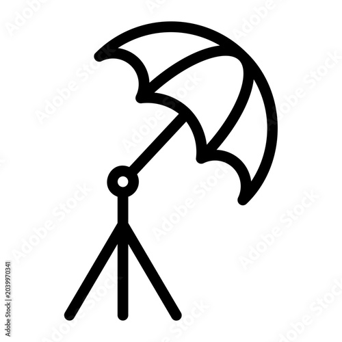 umbrella line icon