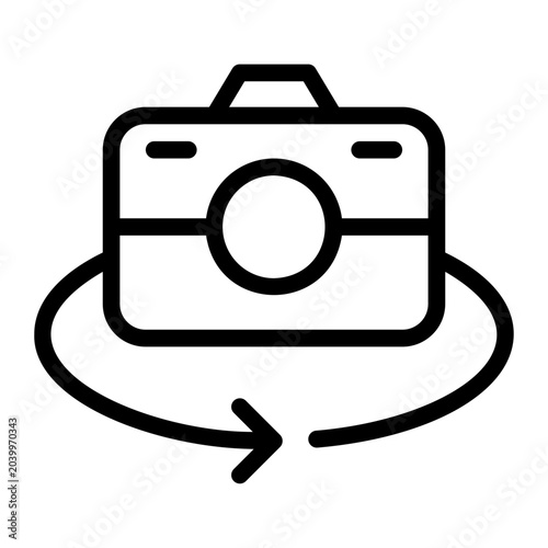switch camera line icon