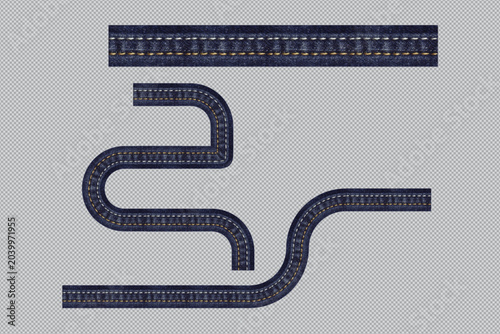 Jeans Fabric Pathway Border pattern Design Elements