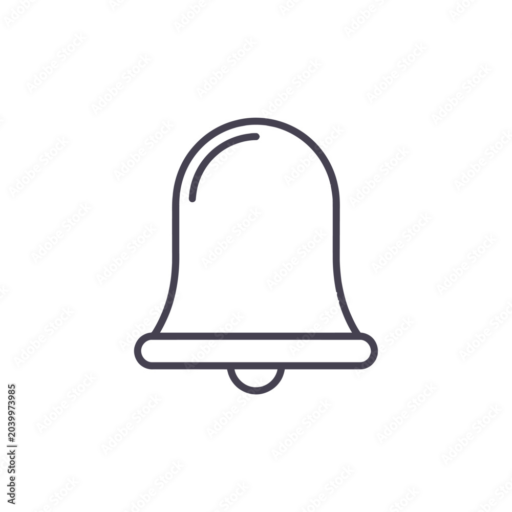 Foto Notification Bell Icon for Alert and Reminder System Interface