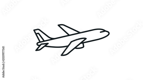 Airplane icon simple design for travel and transportation concepts