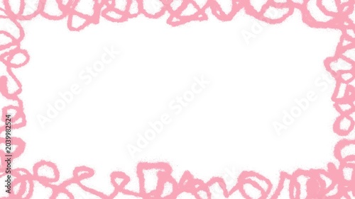 Scribble Doodle Line Frame Background Loop - pastel color