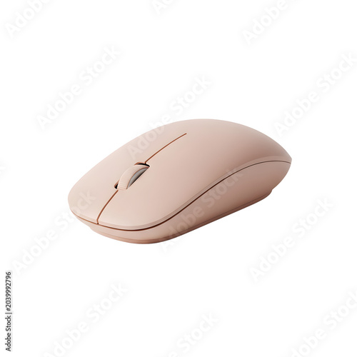 Pink wireless computer mouse device.