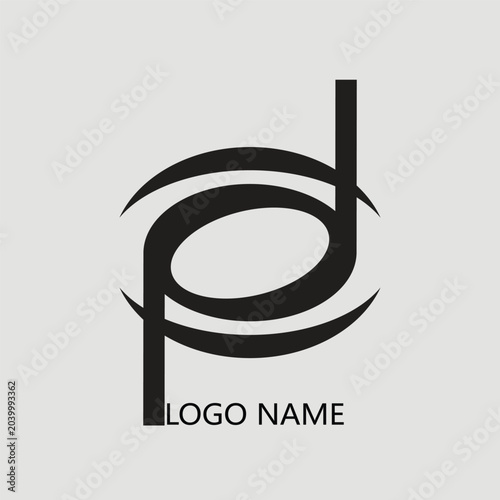 PD letter monogram brand logo design