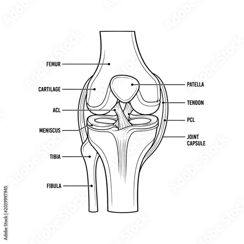Photos Human Knee Joint Anatomy Diagram