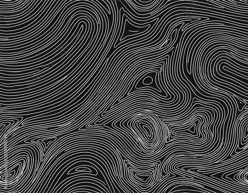 abstract topographic contour lines seamless pattern wavy organic shapes black and white minimal line art background