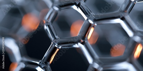 A close-up view of a mesmerizing crystal structure highlights its intricate geometry and stunning reflections, embodying the beauty of modern abstract art and materials innovation.