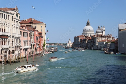 Bild auf Leinwand Grand Canal and Santa Maria della Salute viewed from Ponte dell'Accademia in Ven