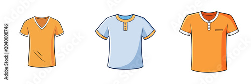 Set of colorful t shirts for men and boys casual wear