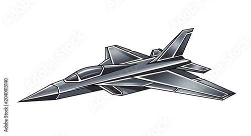 Photos Modern Fighter Jet Aircraft Illustration.