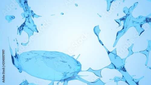 3D Render Water Splash Animation Background Ultra HD 4K