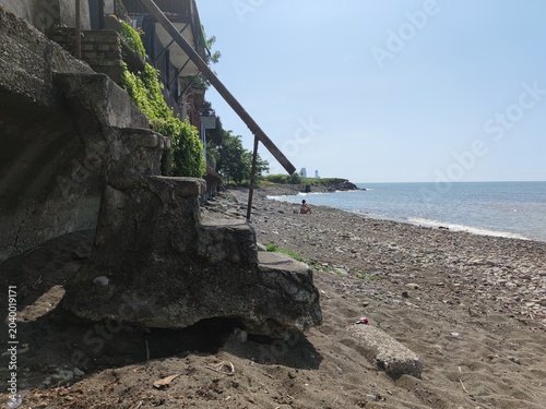 old steps. old steps on the beach